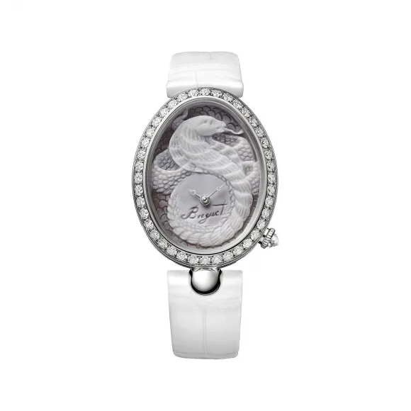 宝玑/Breguet 那不勒斯王后系列 18k白金镶钻 40x 31.95毫米 自动机械机芯 女表 8958BB-55-974-13-D00D