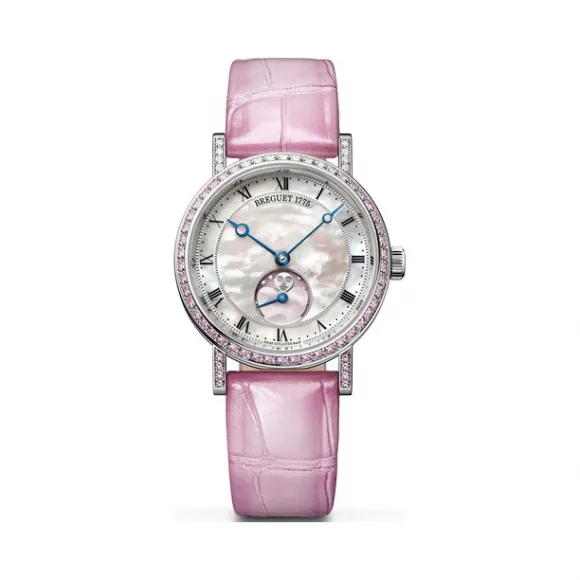 宝玑/Breguet 经典 Classique 系列 18k白金镶钻 自动机械机芯 女表 9085BB-5W-964-SS0S