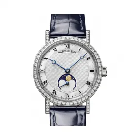 宝玑/Breguet 经典 Classique 系列 18k白金镶钻 自动机械机芯 女表 9088BB-52-964-DD0D