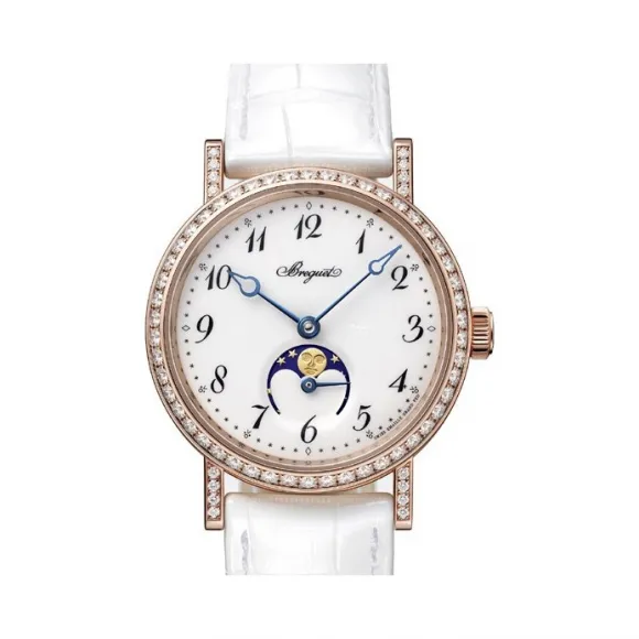 宝玑/Breguet 经典 Classique 系列 18k玫瑰金镶钻 自动机械机芯 女表 9088BR-29-964-DD0D