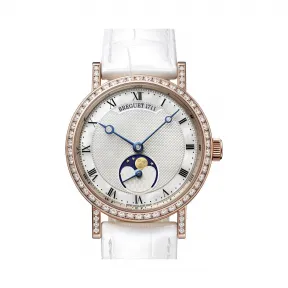 宝玑/Breguet 经典 Classique 系列 18k玫瑰金镶钻 自动机械机芯 女表 9088BR-52-964-DD0D