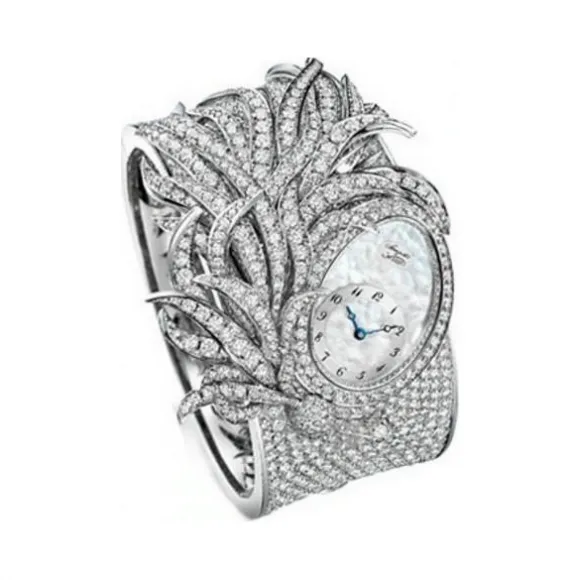 宝玑/Breguet 高级珠宝腕表系列 18k白金镶钻 自动机械机芯 女表 GJE15BB20-8924D01