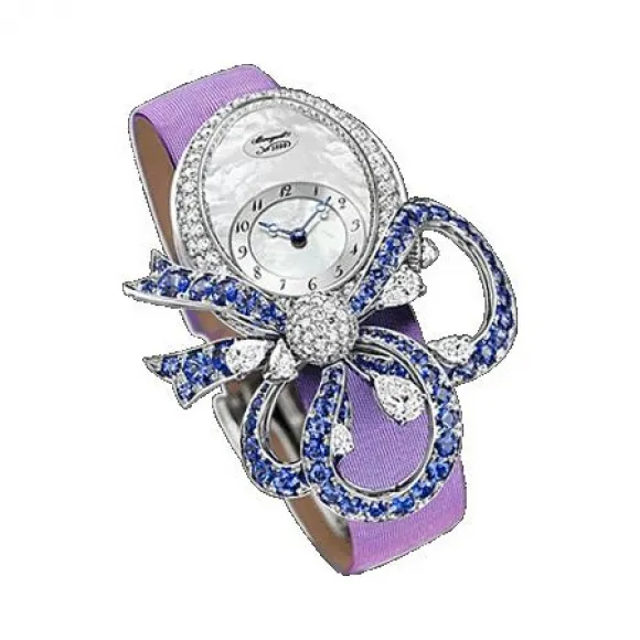 宝玑/Breguet 高级珠宝腕表系列 18k白金镶钻 自动机械机芯 女表 GJE20BB20-8924D01