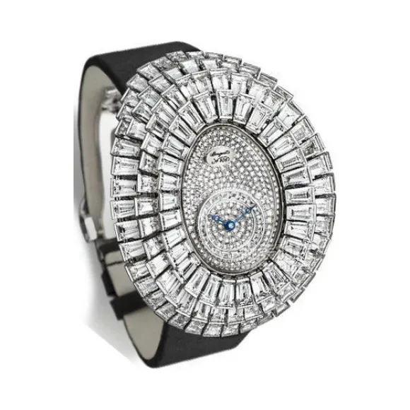 宝玑/Breguet 高级珠宝腕表系列 18k白金镶钻 机械机芯 女表 GJE25BB20-8989DB1