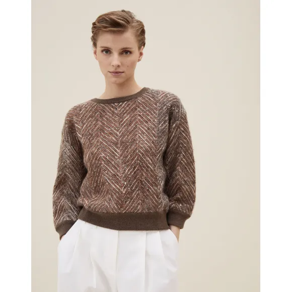 布内罗·古奇拉利/Brunello Cucinelli 圆领针织衫 (192M7XR01800) - 女款 针织衫