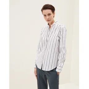 布内罗·古奇拉利/Brunello Cucinelli 条纹全棉衬衫 (192MA726MV116) - 女款 衬衫