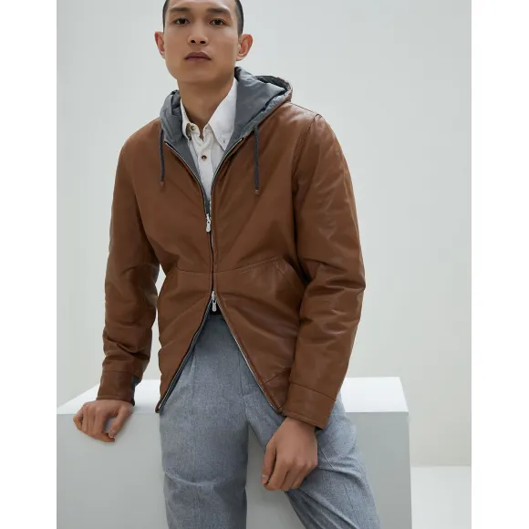 布内罗·古奇拉利/Brunello Cucinelli 皮革 (192MPRIA1660) - 男款 外套和夹克
