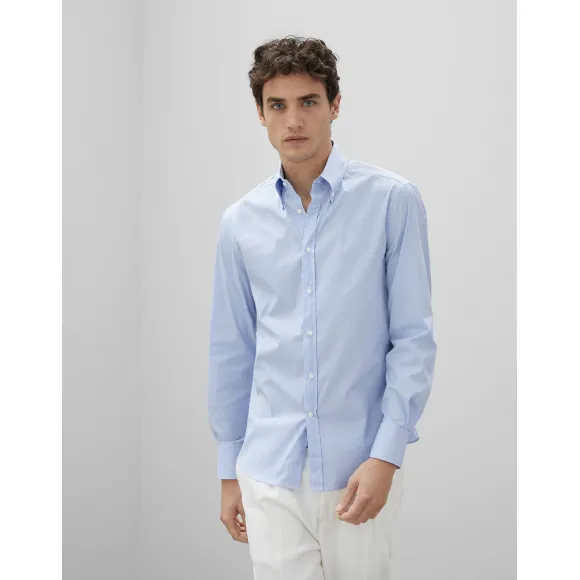 布内罗·古奇拉利/Brunello Cucinelli 扣角领 (201MW6051716) - 男款 衬衫