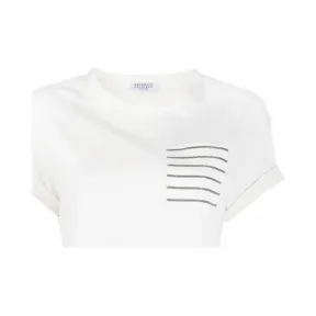 布内罗·古奇拉利/Brunello Cucinelli 胸袋T恤 M0045BP900C7492