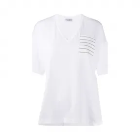 布内罗·古奇拉利/Brunello Cucinelli 珠饰口袋T恤 M0045BP902CC647