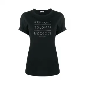 布内罗·古奇拉利/Brunello Cucinelli Present Solomei 印花卷边衣袖T恤 M0045BS530C101