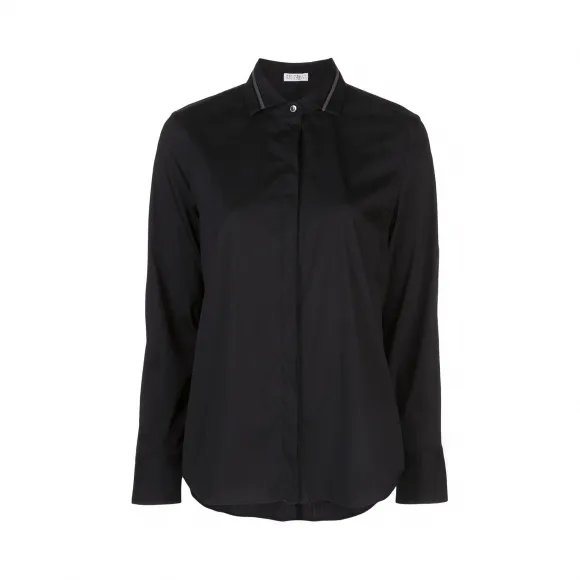 布内罗·古奇拉利/Brunello Cucinelli 珠饰镶嵌府绸衬衫 M0091MH306C101