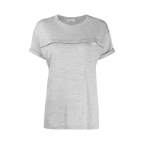 布内罗·古奇拉利/Brunello Cucinelli 黄铜镶嵌圆领T恤 M13829000C2642