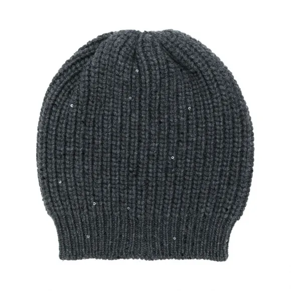 布内罗·古奇拉利/Brunello Cucinelli chunky knit beanie M32373999C2803