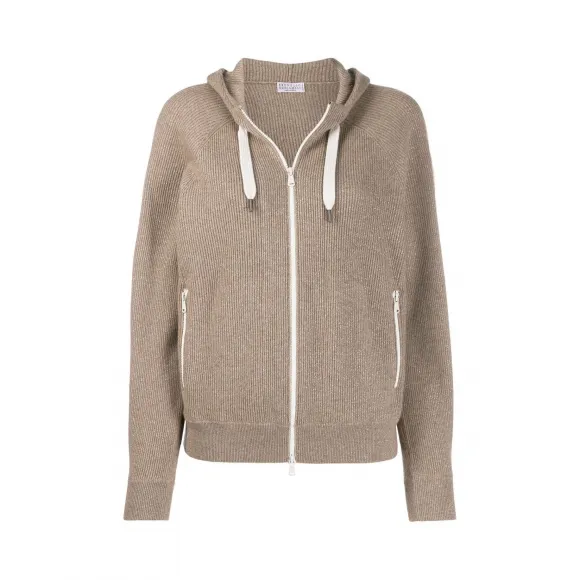 布内罗·古奇拉利/Brunello Cucinelli 罗纹设计开衫 M6T121206C4310