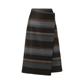 布内罗·古奇拉利/Brunello Cucinelli 条纹中长半身裙 MA155G2871C002
