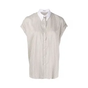 布内罗·古奇拉利/Brunello Cucinelli button-down collar striped shirt MF771NO616C009