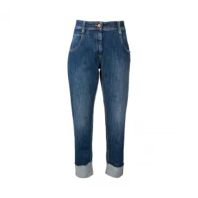 布内罗·古奇拉利/Brunello Cucinelli 八分锥形牛仔裤 MH107P5436C7766