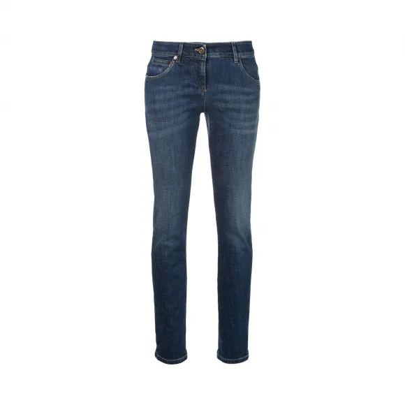 布内罗·古奇拉利/Brunello Cucinelli 高腰紧身牛仔裤 MH107P5495C7721