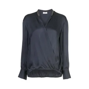 布内罗·古奇拉利/Brunello Cucinelli 裹身式垂坠罩衫 MP132NZ202C7186
