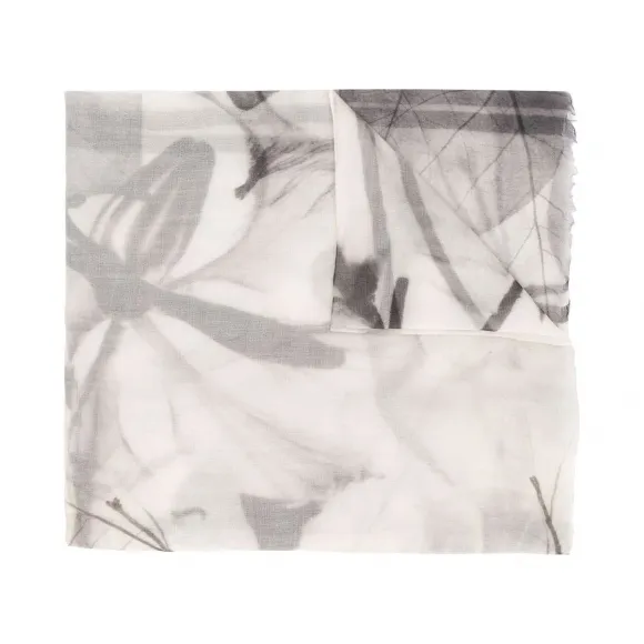 布内罗·古奇拉利/Brunello Cucinelli 花卉磨损边围巾 MSCDAGW28CI383
