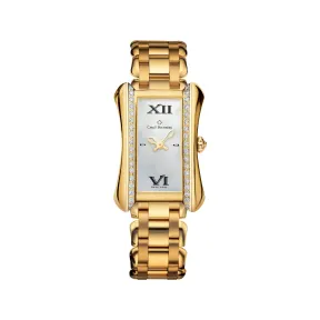宝齐莱/Carl F. Bucherer 雅丽嘉系列 18k黄金镶钻 石英机芯 女表 00.10701.01.71.31