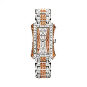 宝齐莱/Carl F. Bucherer 雅丽嘉系列 18k白金镶钻宝石 石英机芯 女表 00.10702.02.90.25
