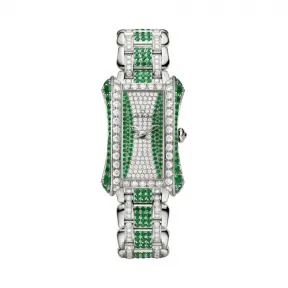 宝齐莱/Carl F. Bucherer 雅丽嘉系列 18k白金镶钻宝石 石英机芯 女表 00.10702.02.90.26