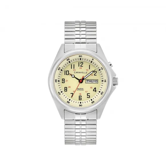 宝路华/Bulova Caravelle系列 40 MM 不锈钢 石英机芯 手表 43C124