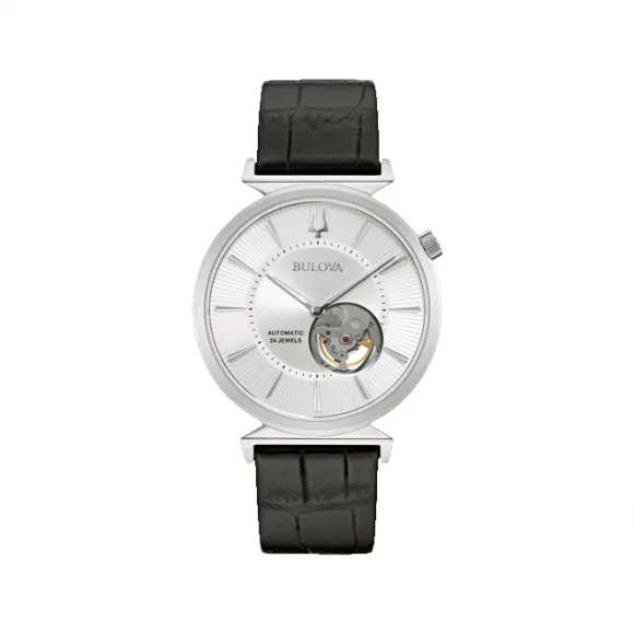 宝路华/Bulova Classic 系列 40 mm 不锈钢 自动机械机芯 男表 96A240