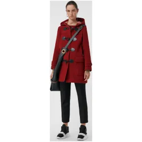 博百利/Burberry 女士 The Mersey  - 牛角扣大衣 (缤纷红色) 40575181