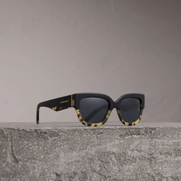 博百利/Burberry 女士 方框太阳眼镜 (黑色) 40584211