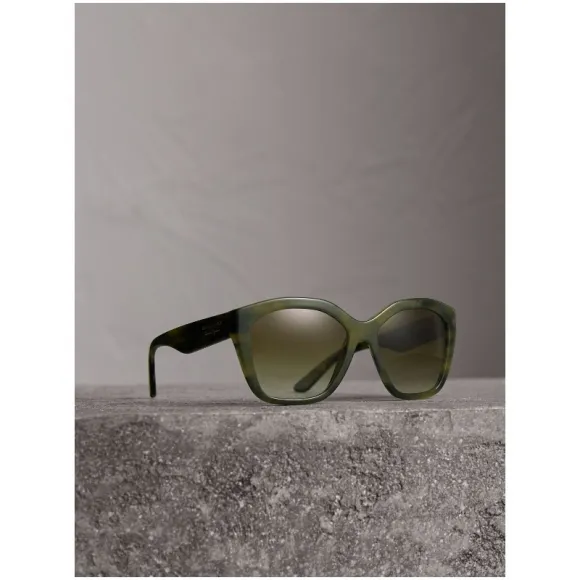 博百利/Burberry 女士 方框太阳眼镜 (烟熏绿) 40666521