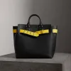 博百利/Burberry  The Belt - 大号皮革贝尔特包 (黑色 / 黄色)  40729431