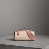 博百利/Burberry 女士 The Barrel - 皮革巴瑞尔包 (石灰岩色 / 暗雅玫瑰色) 40751781