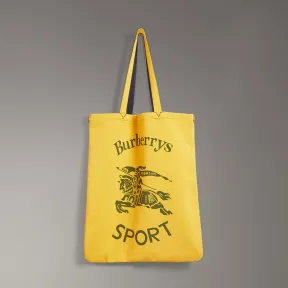 博百利/Burberry  大号典藏徽标平织购物袋 (赭石黄)  40771901