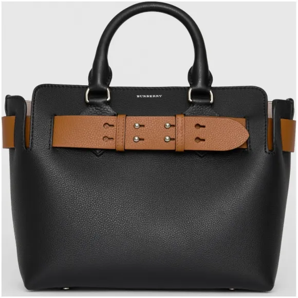 博百利/Burberry 女士 The Belt - 小号皮革贝尔特包 (黑色) 40785781