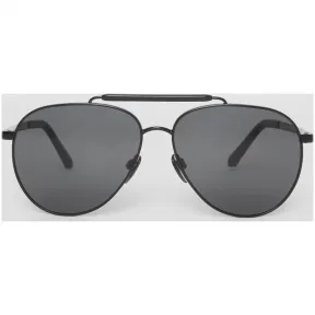 博百利/Burberry 男士 横梁装饰飞行员太阳眼镜 (黑色) - 男士  40788541