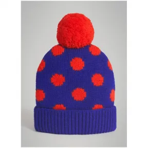 博百利/Burberry  波点羊毛翻边针织帽 (深蓝色)  40794281