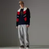 博百利/Burberry 男士 经典复刻系列平织运动衫 (深蓝色) - 男士  45476941