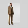 博百利/Burberry 女士 威尔士亲王格纹亚麻混纺长裤  45661671