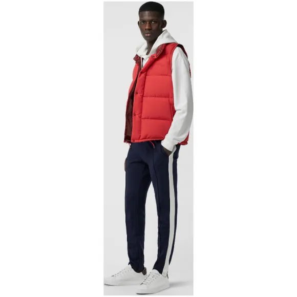 博百利/Burberry 男士 运动条纹棉质混纺抽绳式长裤 (海军蓝) - 男士  80030231