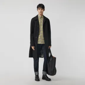 博百利/Burberry 男士 格纹棉质衬衫 (浅粉末绿) - 男士  80032851