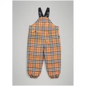 博百利/Burberry  防渗雨 Vintage 格纹羽绒背带裤 (古典黄色)  80040621
