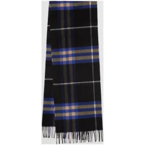 博百利/Burberry 男士 经典格纹羊绒围巾 (亮钴色)  80047001