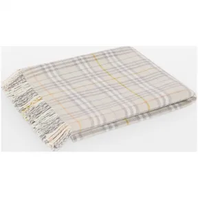 博百利/Burberry 儿童用品 格纹美利奴羊毛婴儿毛毯 (象牙色) - 童装  80072721