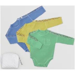 博百利/Burberry 儿童用品 格纹棉质三件套婴儿礼品套装 (多色) - 童装  80078951