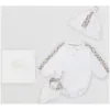 博百利/Burberry 儿童用品 格纹棉质三件套婴儿礼品套装 (白色) - 童装  80078971