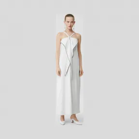 博百利/Burberry 女士 垂坠感弹力平织礼服 (白色) 80142041