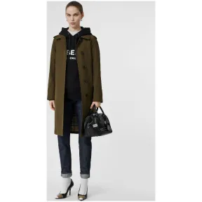 博百利/Burberry 女士 轻薄嘎巴甸束带轻便大衣 (深军卡其色) 80143971